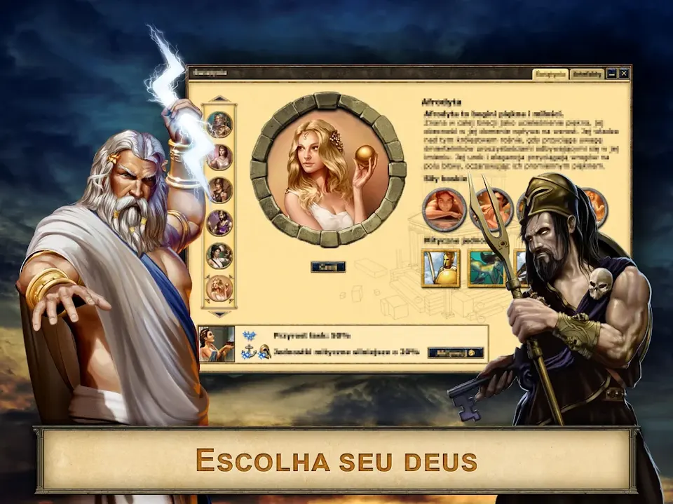Captura de tela de Grepolis: Escolha do deus protetor