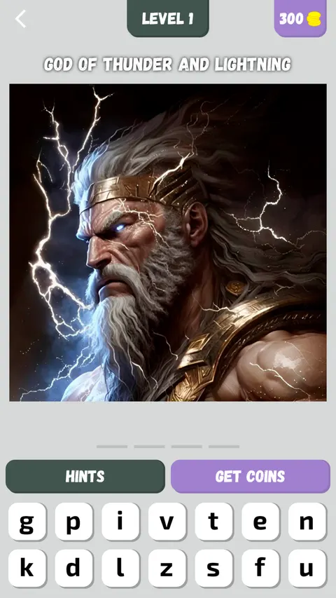 Captura de tela de Mythology Quiz!: Deuses de vários panteões